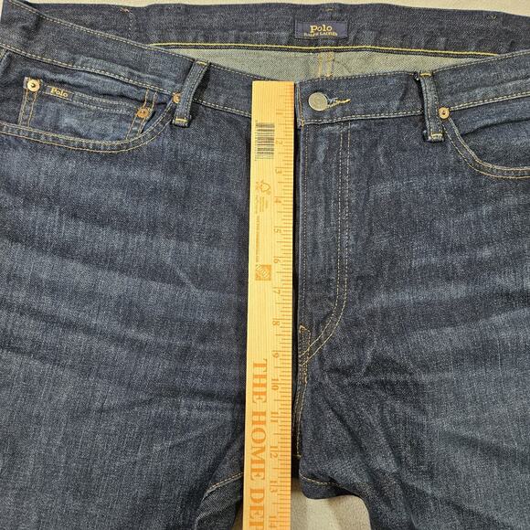 Polo Ralph Lauren Jeans Mens 40x30 Varick Slim Straight Dark Wash Denim Blue - Picture 12 of 14